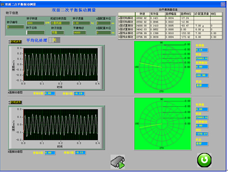 動平衡儀二次平衡振動測量界面 動平衡儀二次平衡振動測量界面