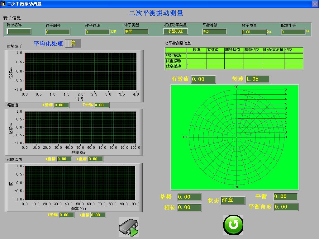 二次平衡振動(dòng)測量界面